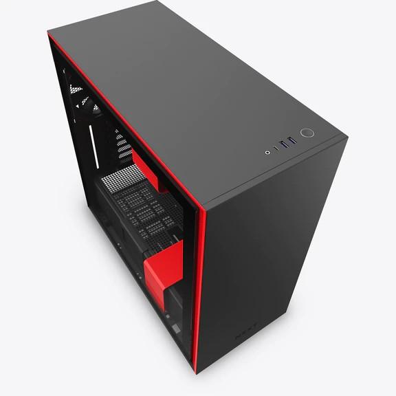 Vỏ Case Máy Tính NZXT H710 Màu Đen Đỏ - Hàng Chính Hãng