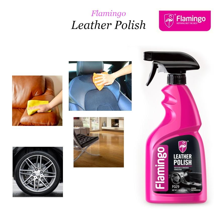 Chai dưỡng nội thất đồ da nội thất xe hơi Flamingo F029 hàng nhập khẩu | Phụ kiện xe hơi Trendy Car