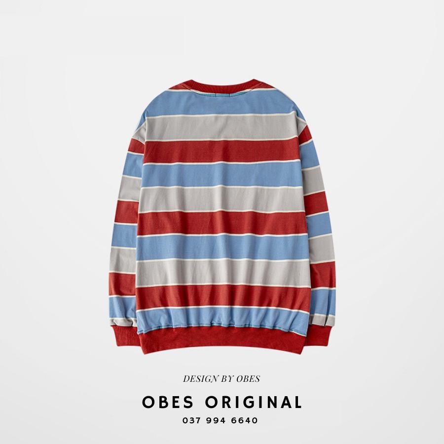 Áo phông kẻ đỏ dài tay nam, sweater mã PK703