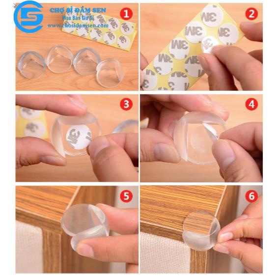 Miếng Bịt Góc Bàn Bịt Cạnh Bàn Silicon CAO CẤP An Toàn Cho Bé