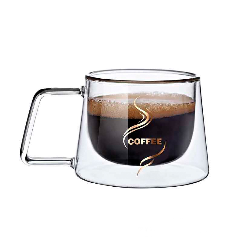 Ly Thủy Tinh 2 Lớp Chịu Nhiệt In Chữ Coffee Độc Lạ