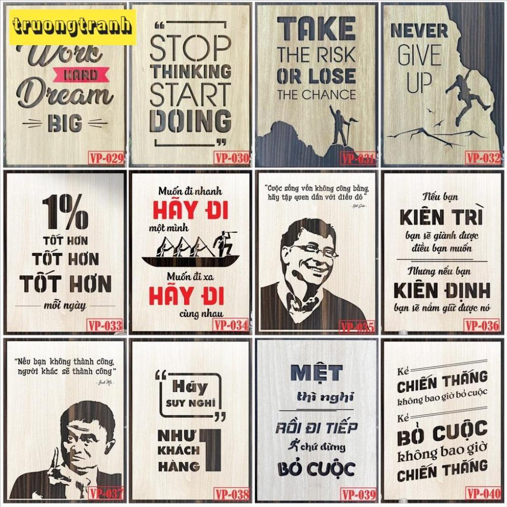 Tranh Gỗ tạo động lực, truyền cảm hứng làm việc cực hiệu quả, Slogan hay và ý nghĩa Trường Tranh Decor
