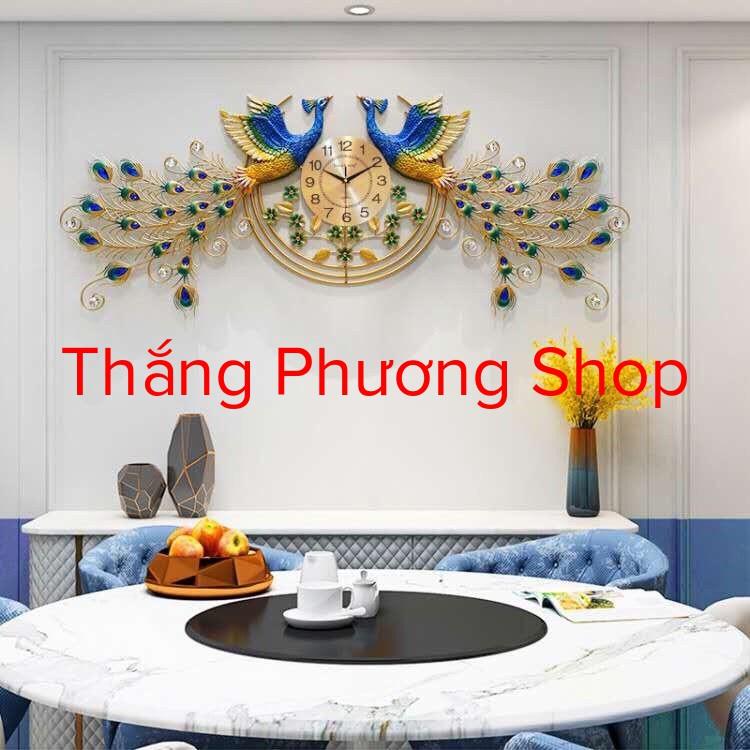 Đồng Hồ Treo Tường Trang Trí Chim Công Uyên Ương TP-078