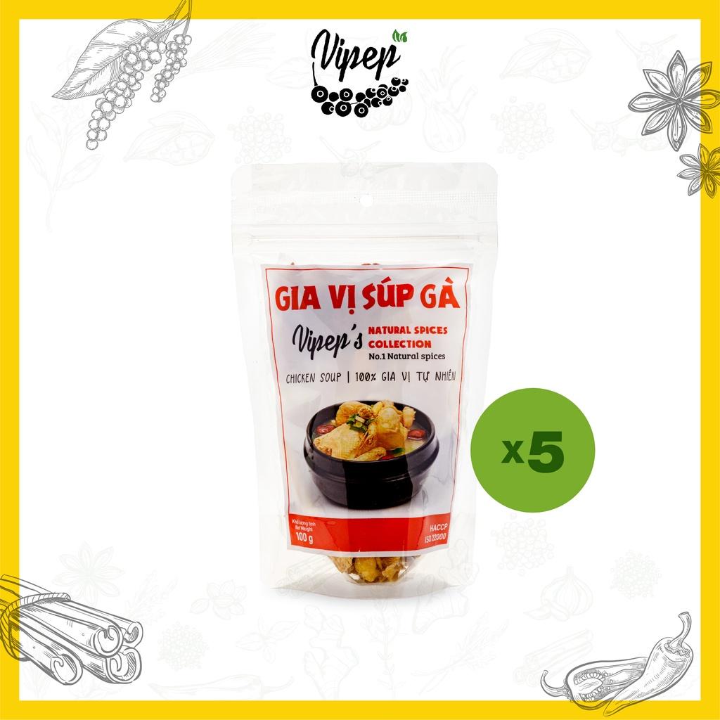 Combo 5 gói gia vị nấu súp - gà tiềm (củ hoài sơn, kỷ tử, hạt sen khô, táo khô,...)100g