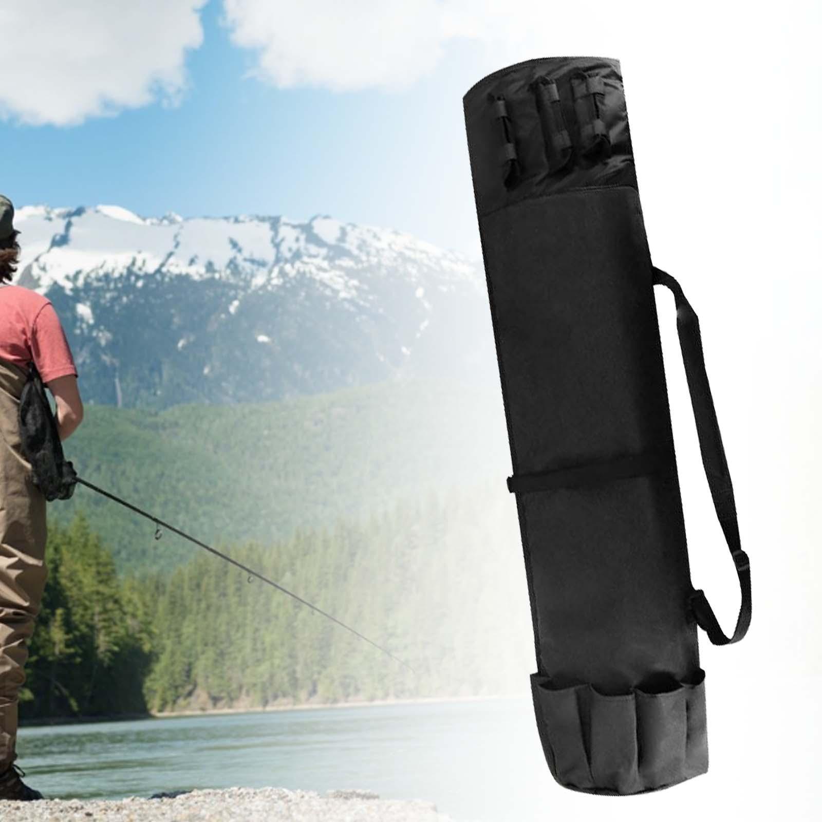 Fishing Rod Bag, Fishing Rod Case Bag Durable Folding Oxford Fabric, Portable Fishing Bag Fish Rod Storage Bag Fishing Pole Case Bag for Fishing Gifts