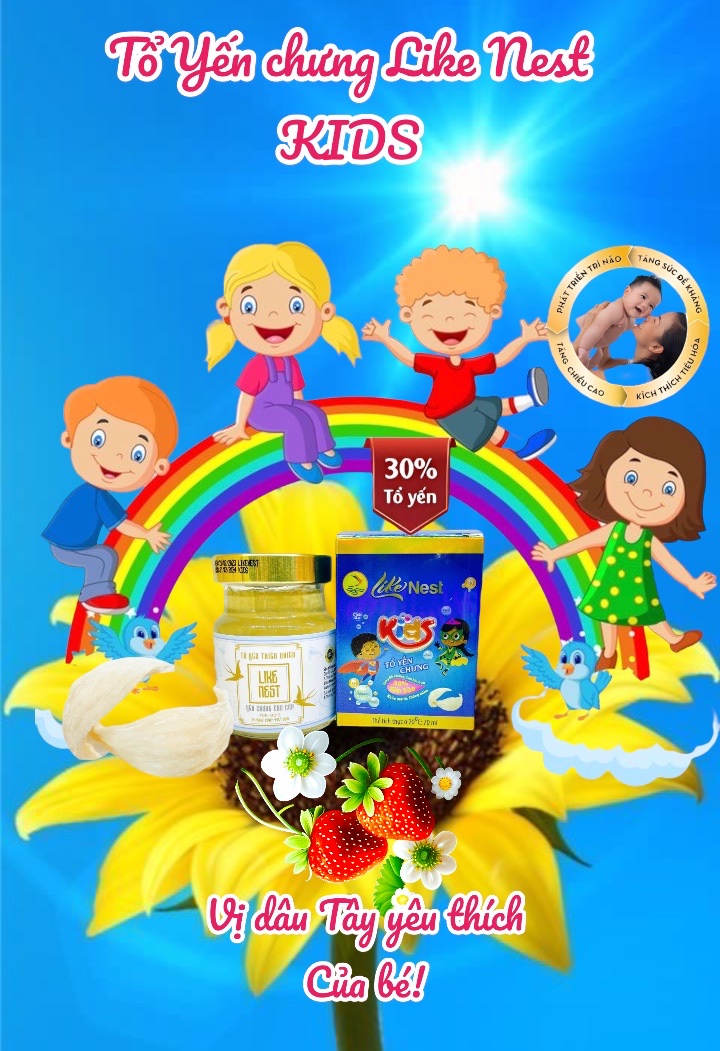 Yến Chưng Cho Bé Kids Hương Dâu Like Nest