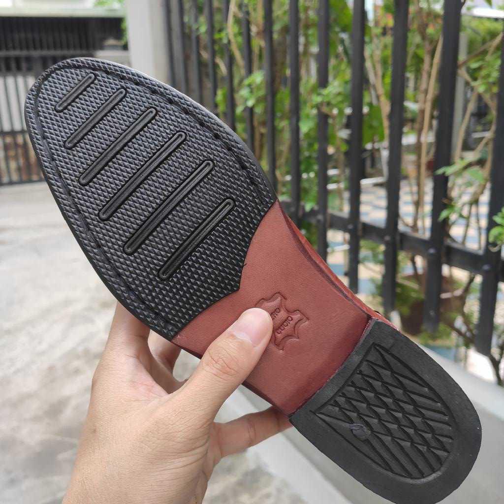 Giày tây không buộc dây Vây Đuôi Cá Sấu Lớn