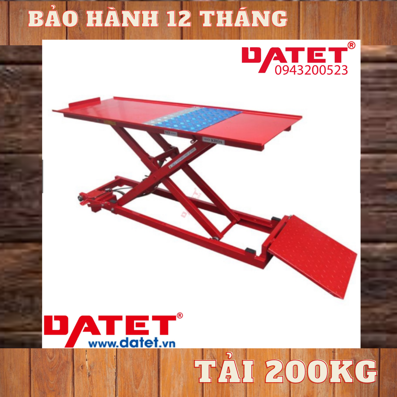 Bàn nâng xe máy, mô tô loại cơ (Bảo hành 12 tháng)