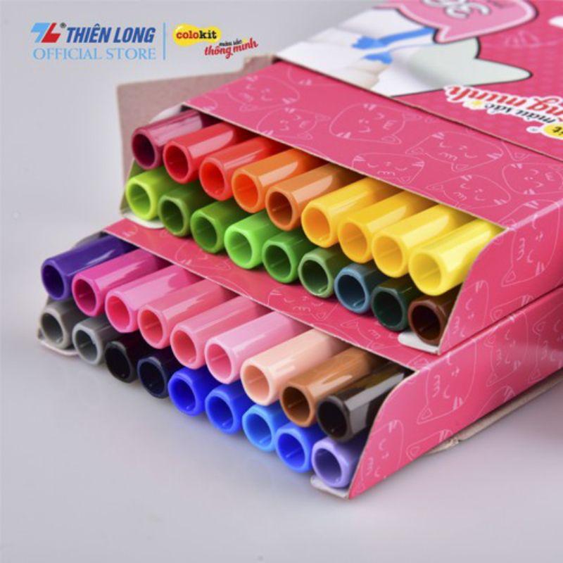 - Bộ bút lông 36 màu Fiber Pen Washable Colokit SWM-C006 chất liệu mực  an toàn