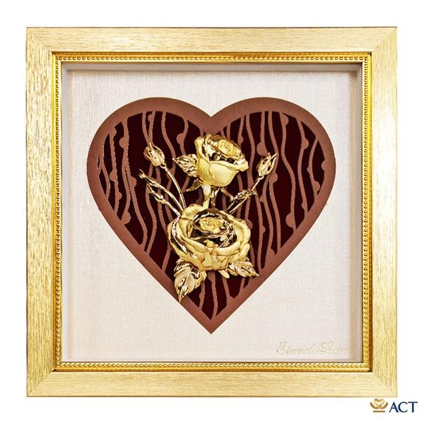 Tranh Hoa Hồng dát vàng 24k- quà tặng vợ, quà tặng bạn gái, quà 20/10, quà 8/3, quà valentine,...