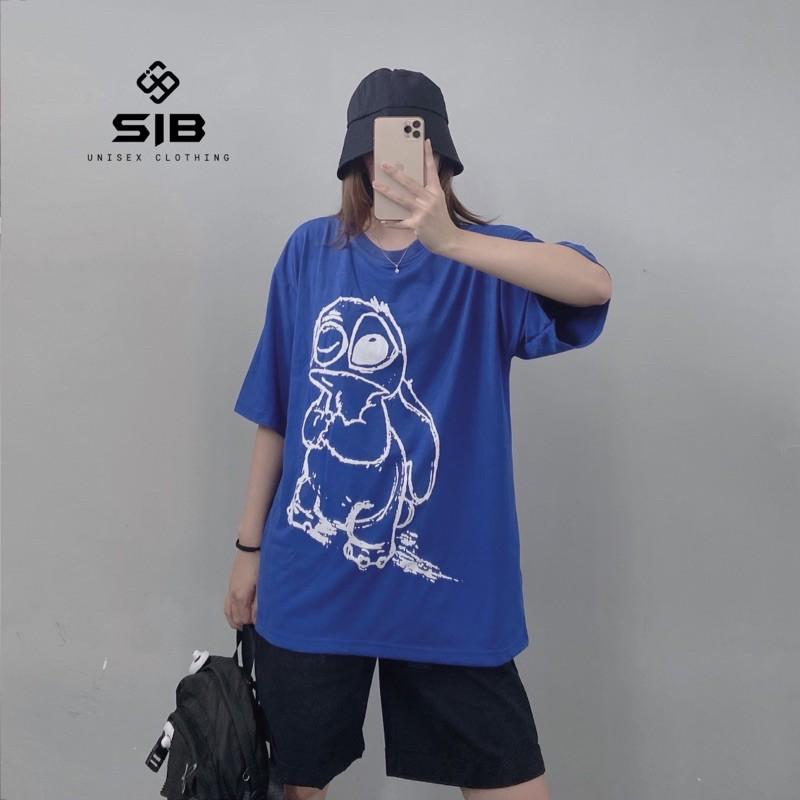 Áo thun unisex form rộng SIB Clothing áo phông tay lỡ in hình Stitch SIB014