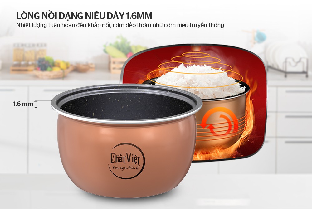 Nồi Cơm Điện 1.8L Sunhouse SHD8627 - Hàng Chính Hãng