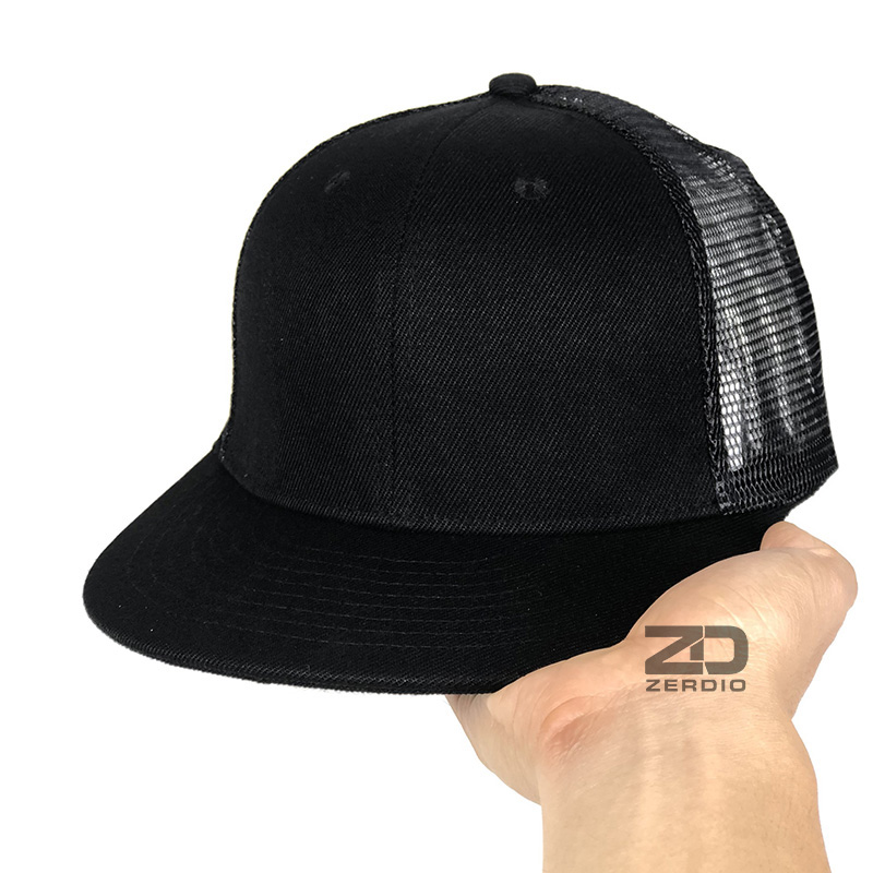 Nón Snapback nam nữ lưới đen trơn Classic mã SN30 phong cách tối giản