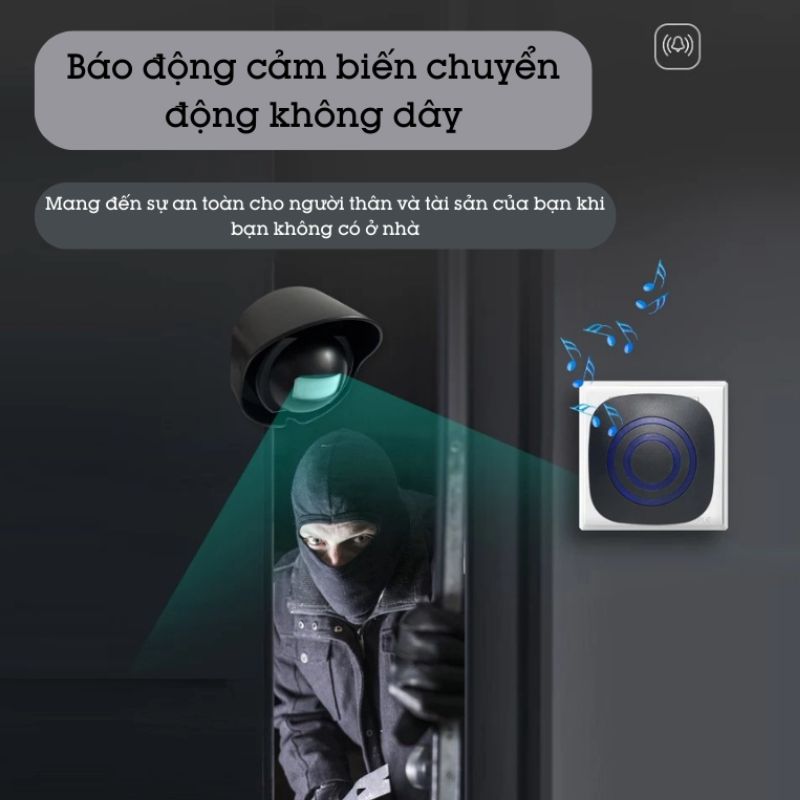 Chuông báo khách không dây báo trộm chống nước ngoài trời Homematic H453