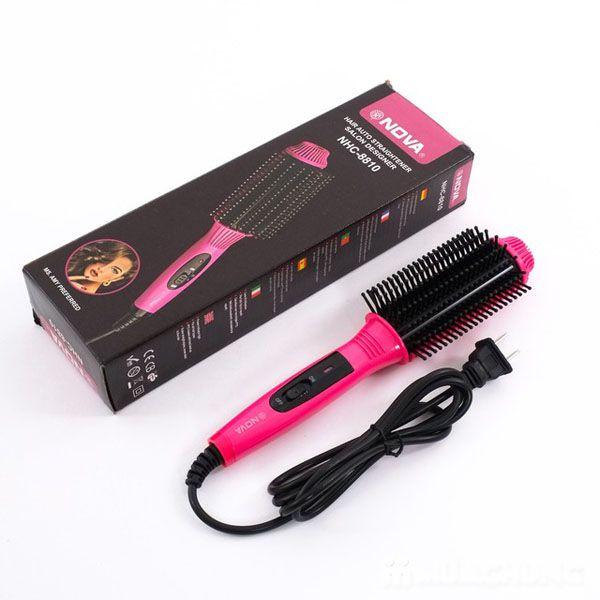 Lược điện chải tóc tạo kiểu đa năng NO.V.A 8810 uốn xoăn, chải phồng, sấy cụp, máy làm tóc uốn duỗi cúp dập xù chải thẳng