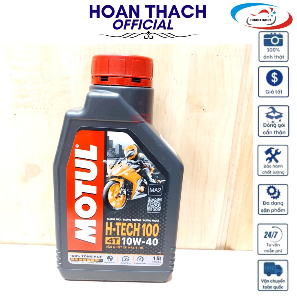 Nhớt H-Tech 100 4T 10W40 1lít dùng cho xe số HOANTHACH SP009032