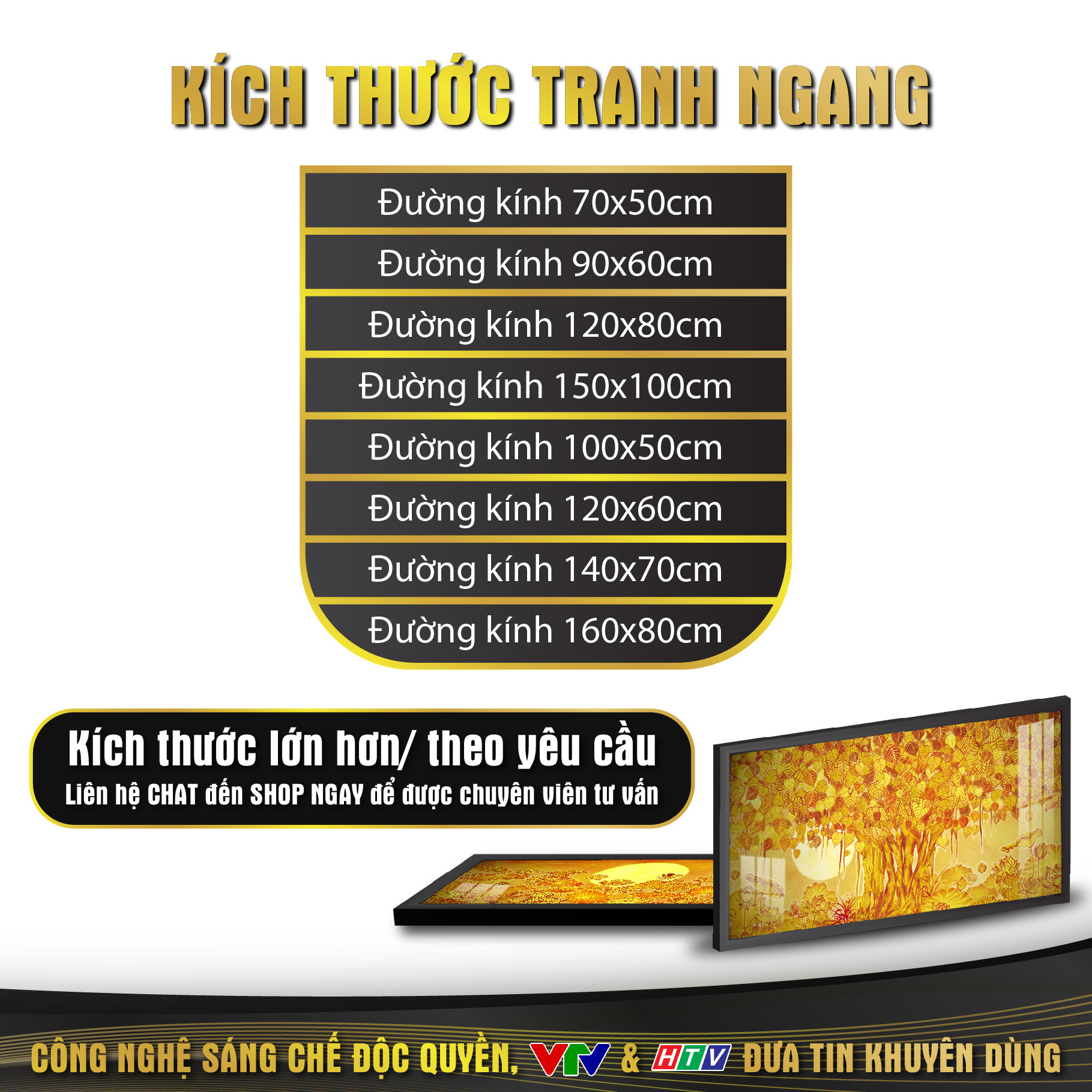 Đèn Hào Quang Phật In Tranh Trúc Chỉ NGANG DECORNOW, Trang Trí Ban Thờ, Gia Tiên, Tượng Phật DCN-26
