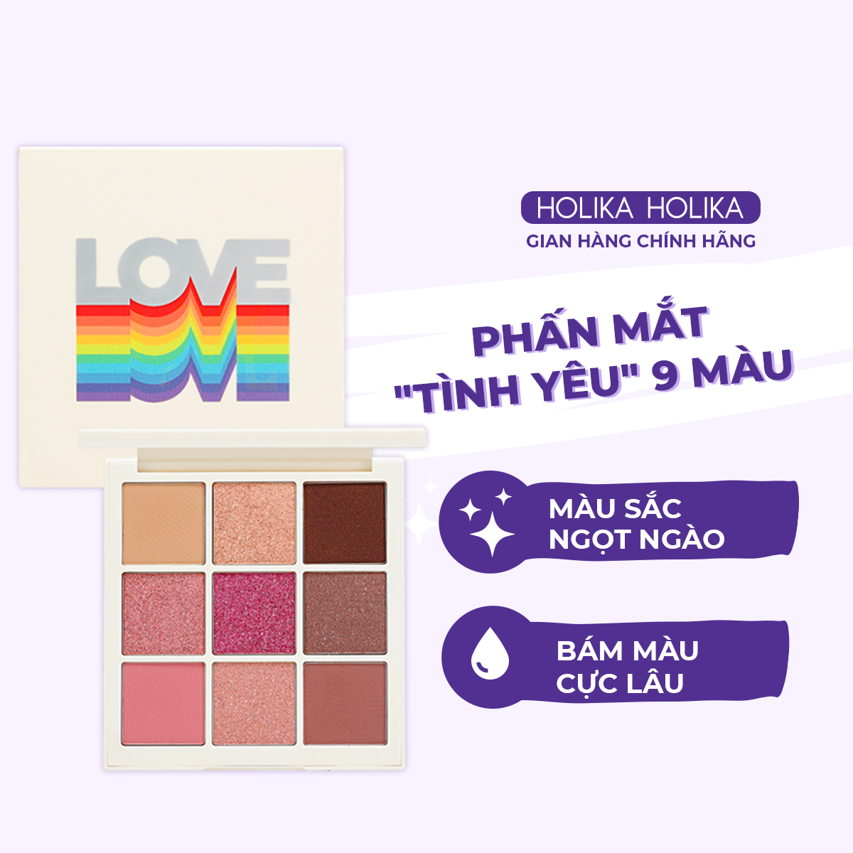 Bảng Phấn Mắt 9 Ô Holika Holika Love Shadow Palette 1,5gx9