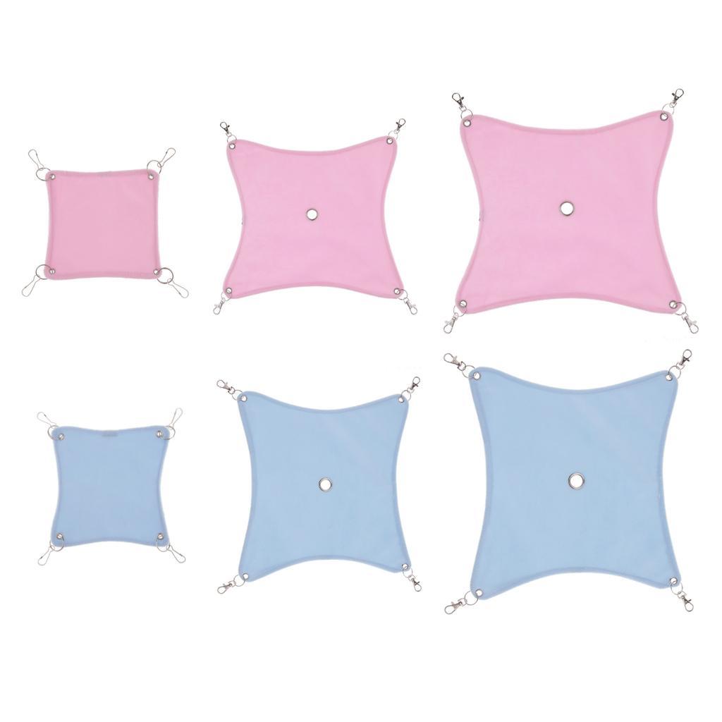 Small Hamster Hammock Cage Hanging Bed Nest for Birds Hamster Mice Blue-S