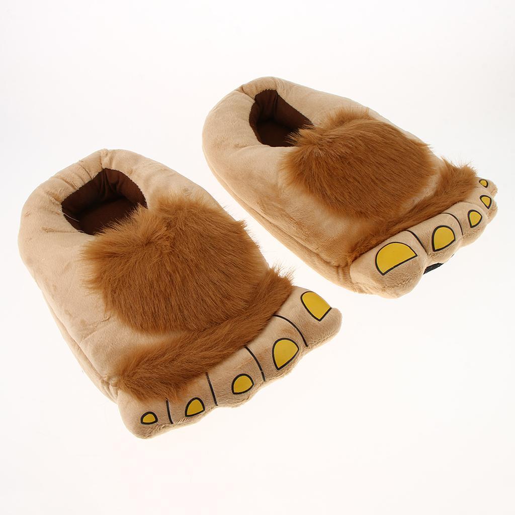 Warm Home Slippers Big Feet Unisex  Monster Plush Indoor Shoes