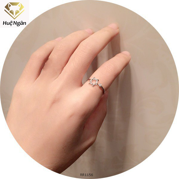 Nhẫn nữ trang sức bạc Ý S925 Bạc Xinh - Ngôi sao may mắn RR1155
