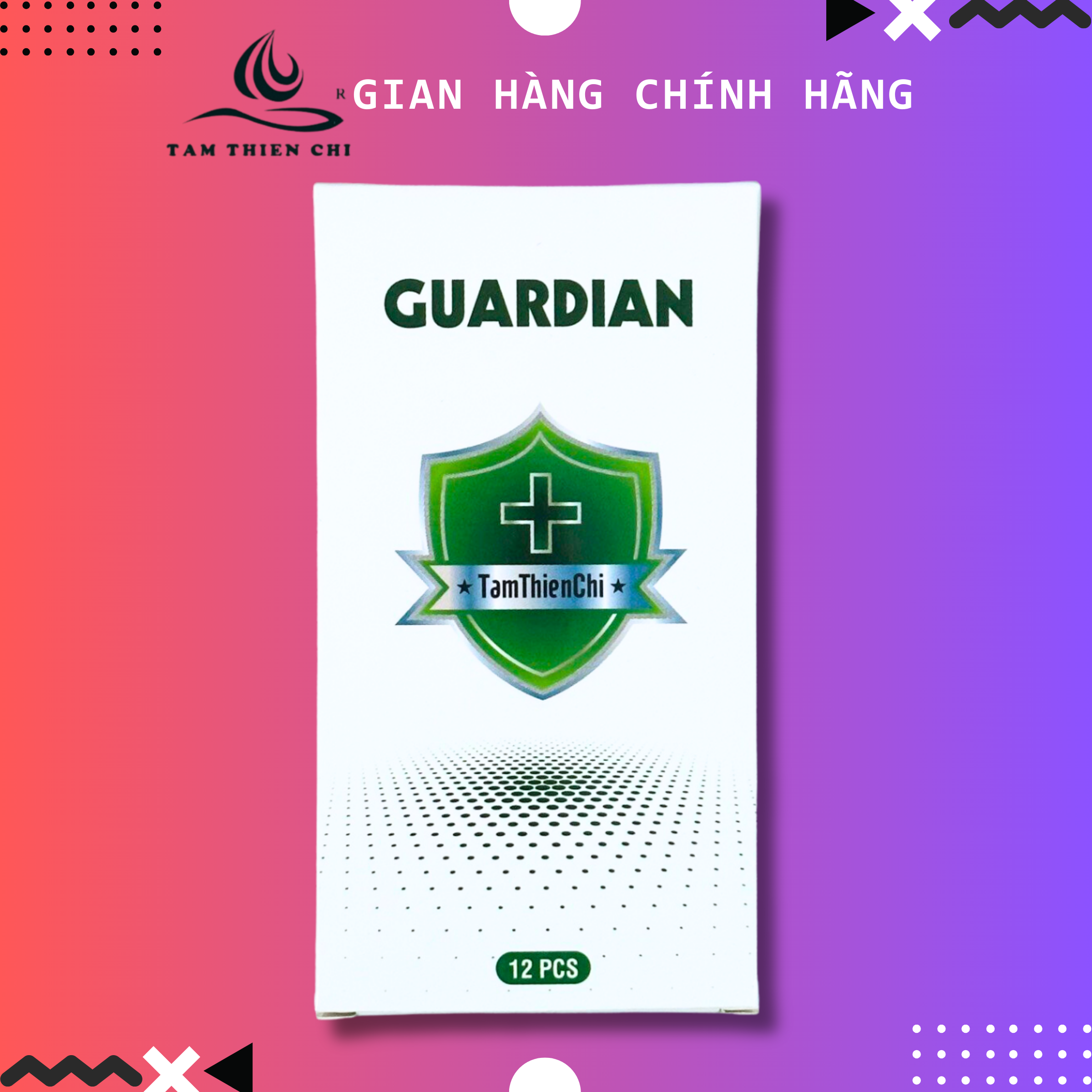 Bao cao su mỏng trơn Tâm Thiện Chí Guardian hộp 12 chiếc