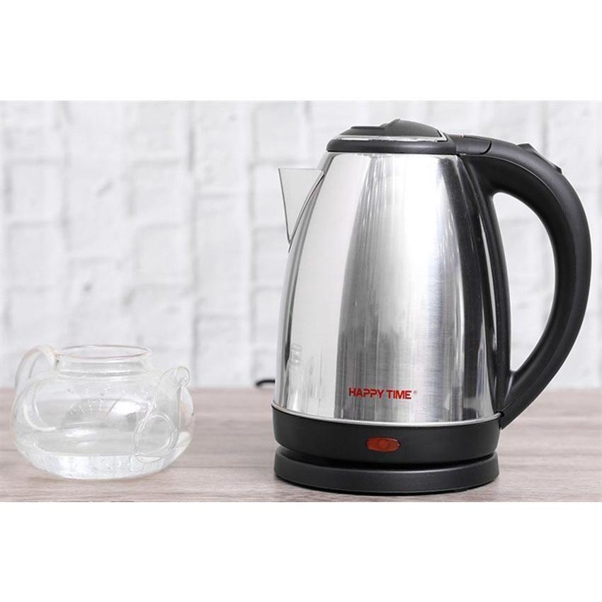 ☋▥Ấm nước siêu tốc Happy time 1,8l Bình đun inox cách nhiệt HTD1081