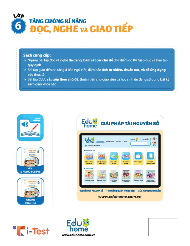 Tăng cường kĩ năng Đọc, Nghe và Giao tiếp Tiếng Anh Lớp 6