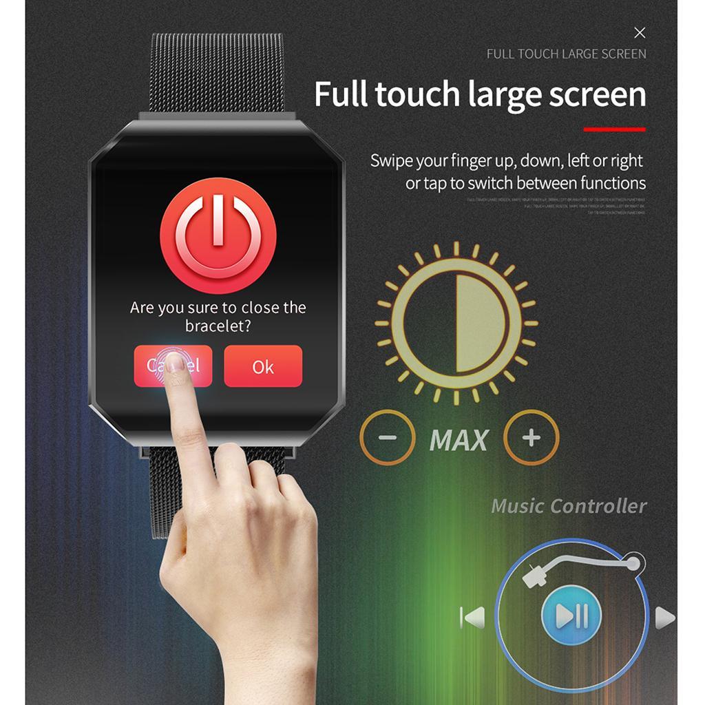 Smart Watch Fitness Bracelet Heart Rate Monitor Support for IOS 8.0 Black