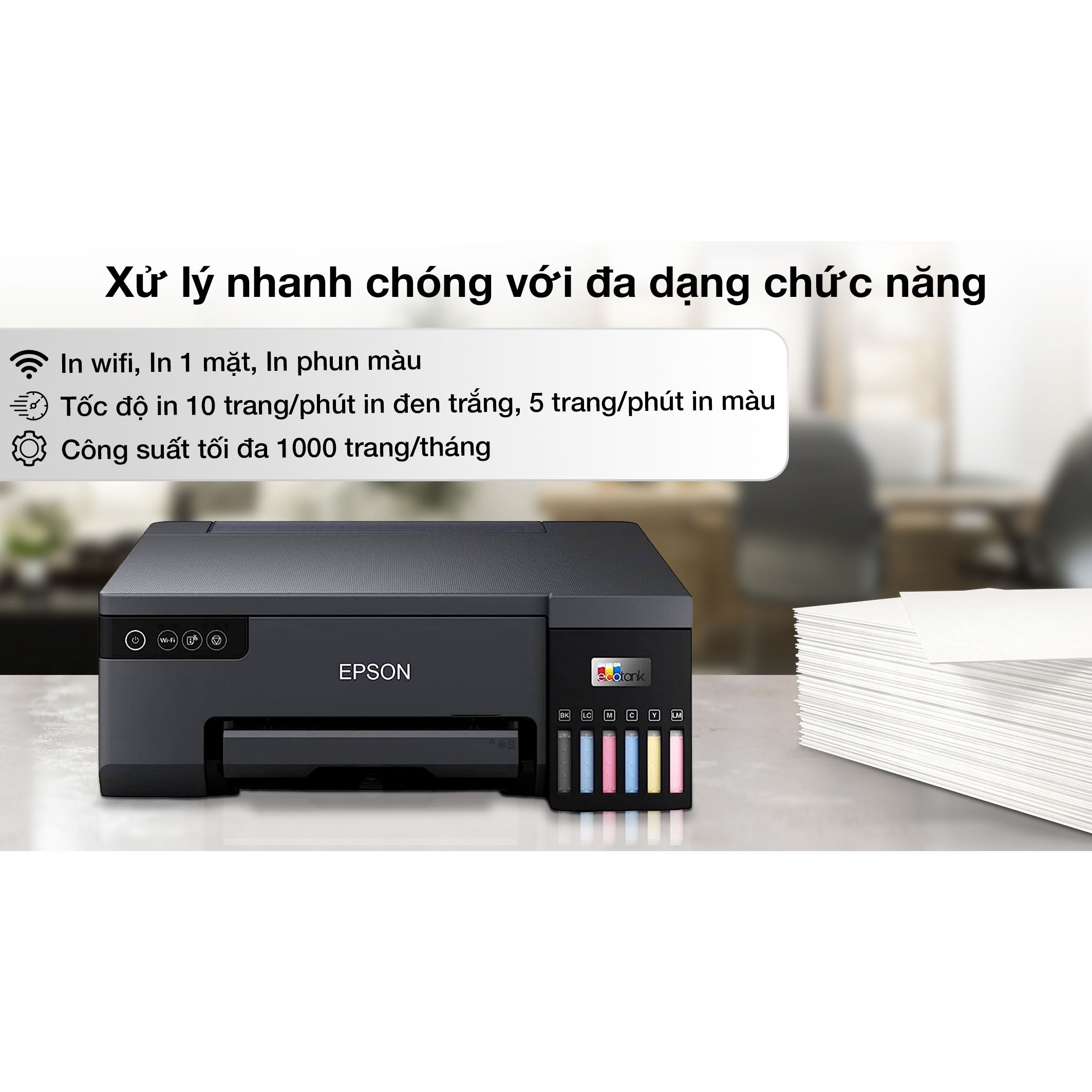 Máy In phun màu Epson L8050 Wifi - Hàng Chính Hãng