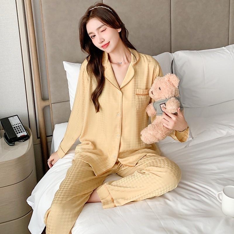 Bộ Lụa Mặc Nhà ️Đồ Ngủ Pijama Lụa Cao Cấp Siêu Mát Mềm Mịn - ELSA