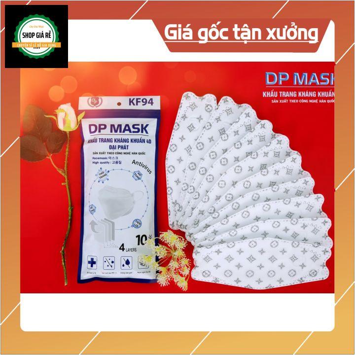 Khẩu trang KF94 4 lớp hàn quốc hợp thời trang chống bụi siêu mịn (set 10 cái