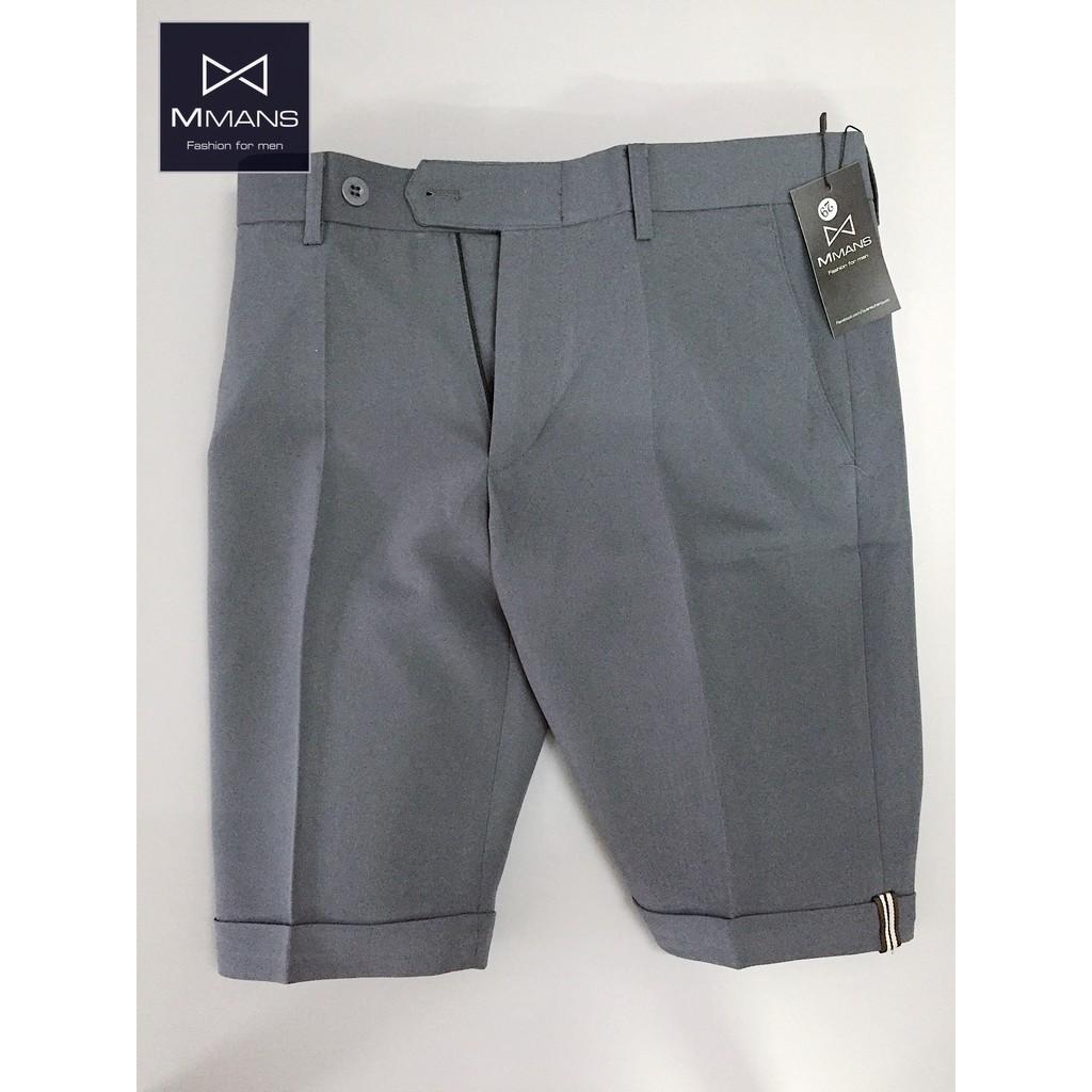 Quần short nam vải âu tây cực xịn chất co giãn kiểu dáng trẻ trung ôm body hàn quốc của MMANS - Short Xám đậm,32