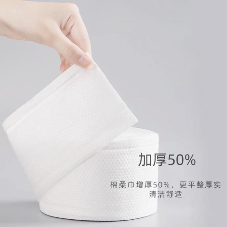 Giấy lau mặt dùng 1 lần khăn mặt cotton khô cuộn giấy tẩy trang lau khô/lau ướt