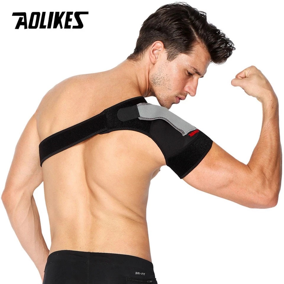 Đai bảo vệ cố định khớp vai AOLIKES A-1697 phục hồi chấn thương adjustable sport shoulder support