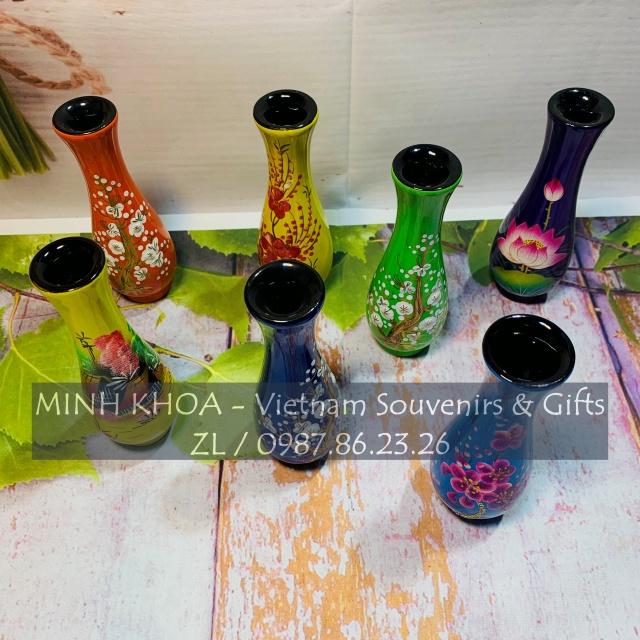 Combo 3 Lọ Hoa Sơn Mài Mini 14 Cm - Vietnamese Lacquer Vase