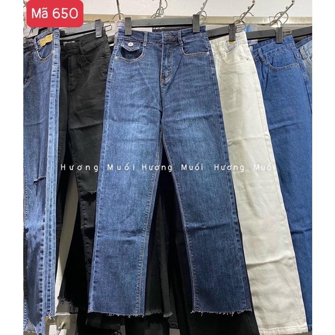 Quần jeans ống đứng nắp túi - mã 650