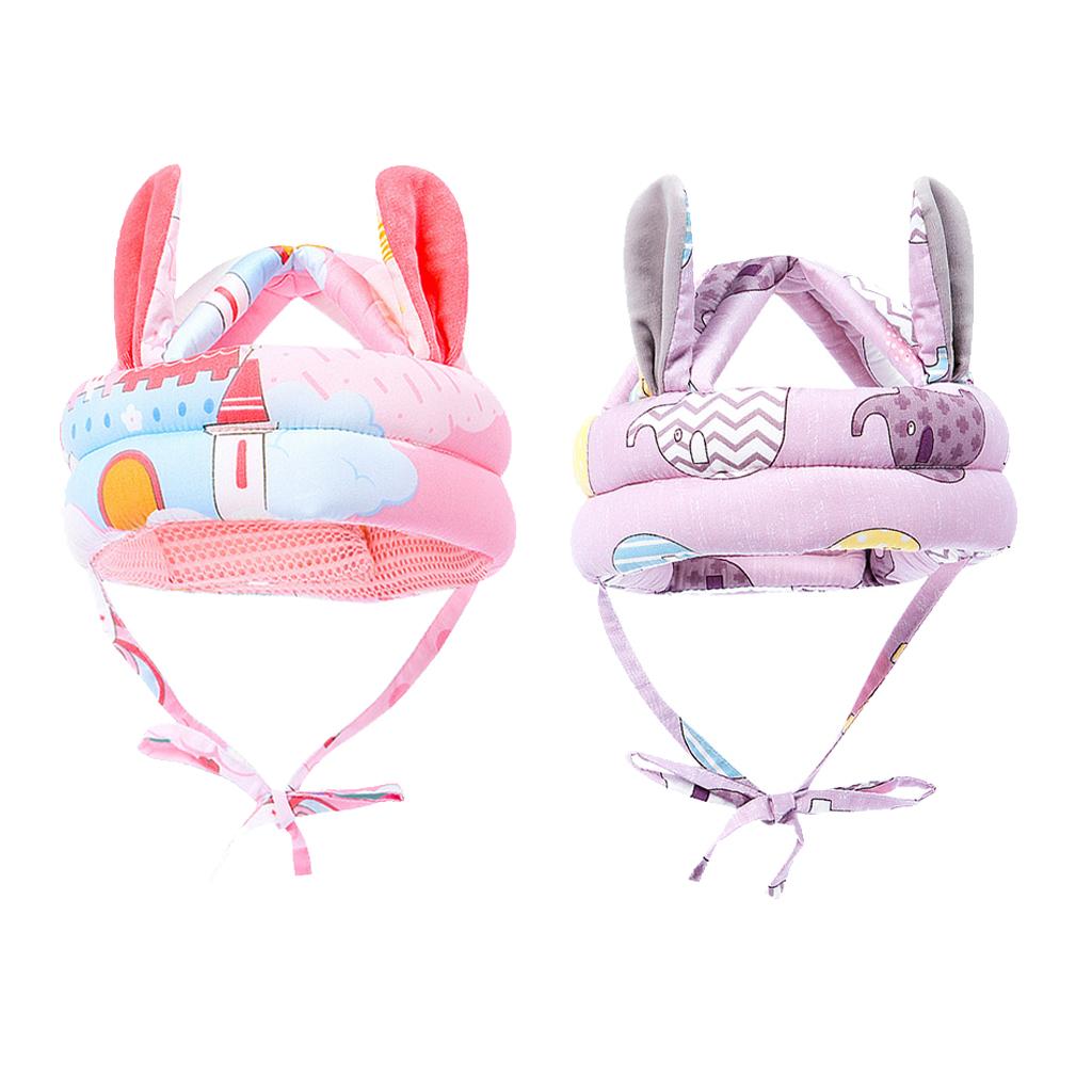 Set of 2 Baby Infant Safety Protective Helmet Hat Head Protect for Walking