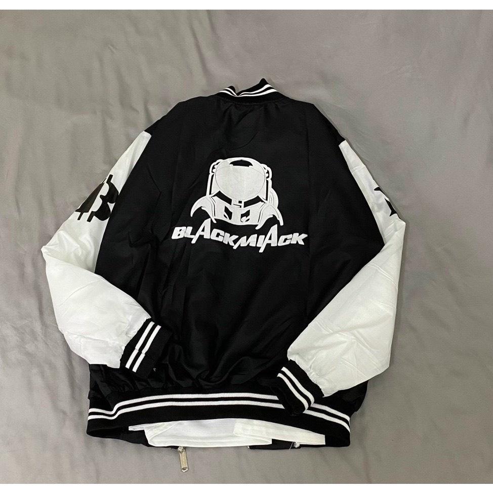 Áo Bomber nam nữ Blakck Miackk , vải dù mero hai lớp phối dây kéo, phong cách street wear cá tính Siêu Đẹp