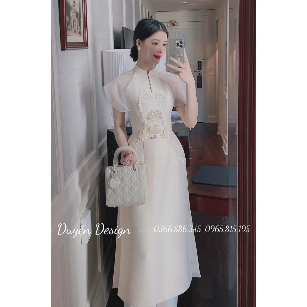Áo dài cách tân La Rose vải Tafta cao câp MS07 .
