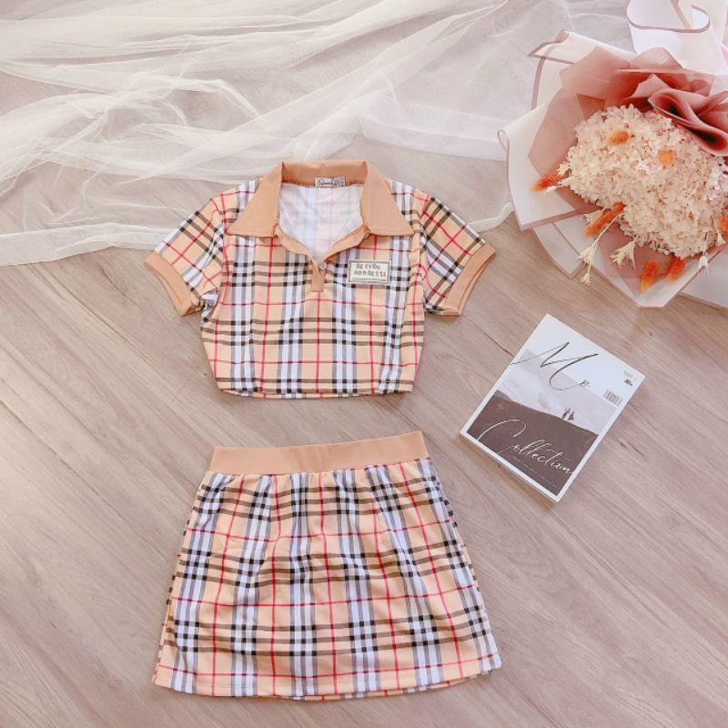 SET SIÊU XỊN VÁY CHỮ A XINH HOẠ TIẾT