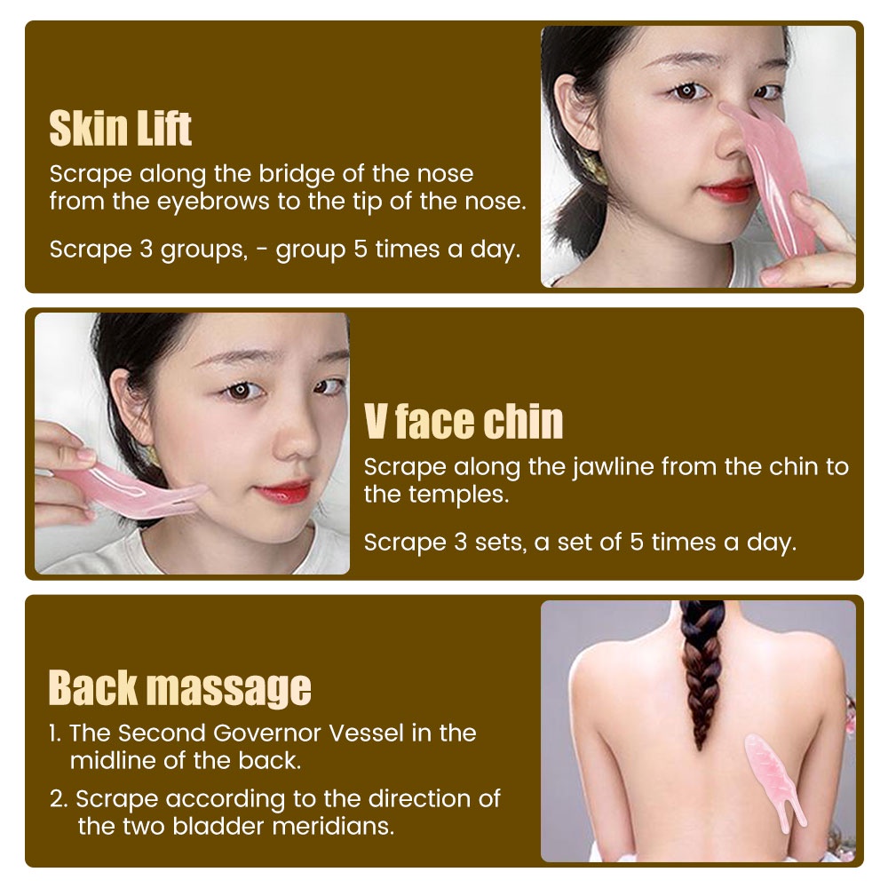 Dụng cụ massage Mũi/ da mặt/ Mắt bằng nhựa tự nhiên, chống nếp nhăn.Giúp thon gọn mặt, nâng cao sống mũi tự nhiên