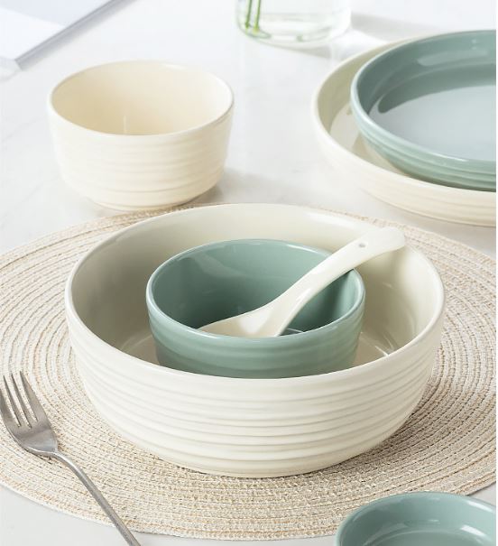 Set 38 chi tiết mix xanh và trắng phong cách Hàn Quốc