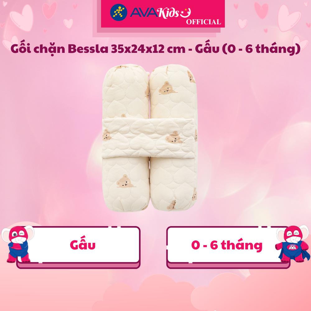 Gối chặn Bessla 35x24x12 cm - Gấu (0 - 6 tháng) - Hàng Chính Hãng