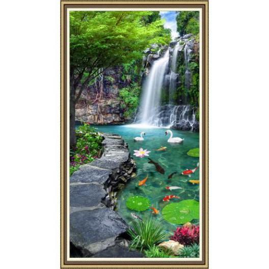 Tranh dán tường 3D Cảnh đẹp thiên nhiên Lunawall-0443K