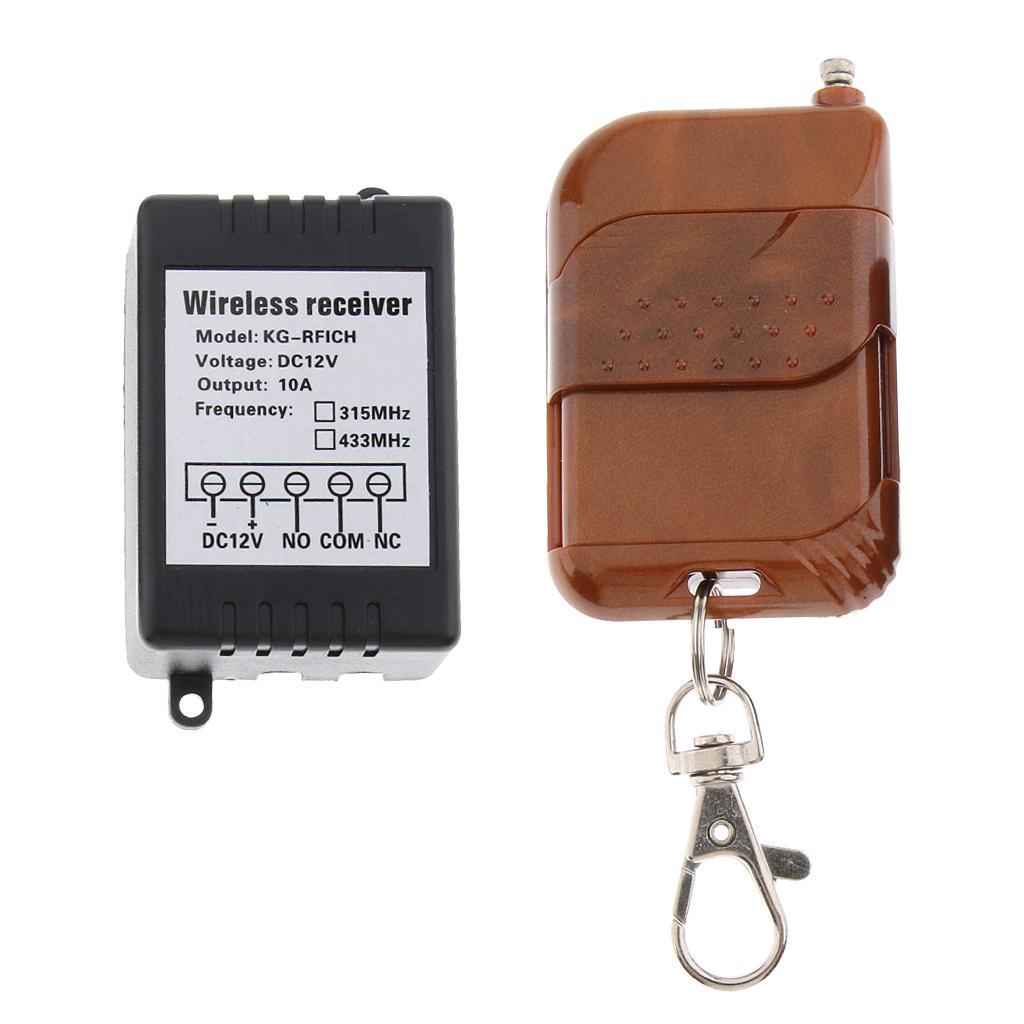 433Mhz Wireless RF Switch 164ft Long Range DC 12V 1 Channel Wireless Remote