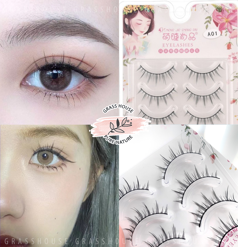 Lông mi giả sợi mảnh tự nhiên chất lượng cao, viền mỏng nhẹ Shangpin beauty
