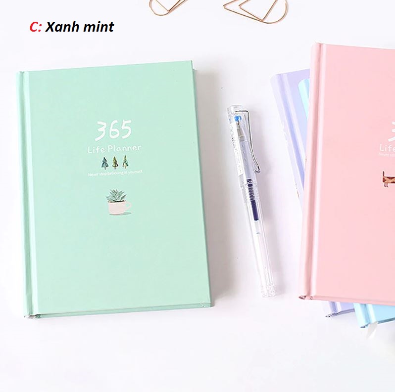 Sổ tay kế hoạch ghi chép Planner 365 Ngày nhật ký cao cấp Lalunavn