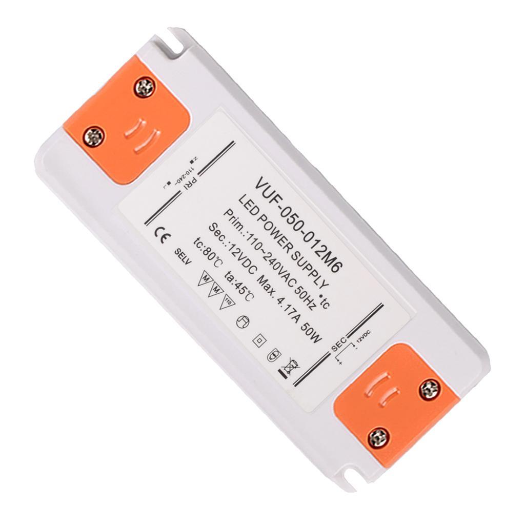 50W 4.2A DC 12V Slim LED Power Supply Driver Transformer,Size: L185xW63.5xH22mm