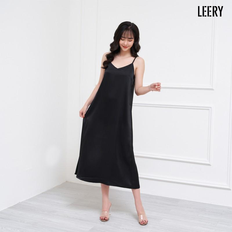 Đầm maxi lụa có nút điều chỉnh độ dài váy lụa dáng dài chất đẹp váy ngủ chống nhăn V2D-01